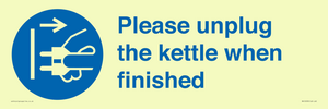 Please unplug the kettle when finished